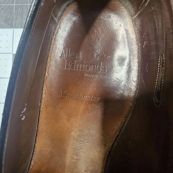 Allen Edmonds Manchester Shoe Size 14 D Black Loafer Wingtip Tassle Dress Work main image 4